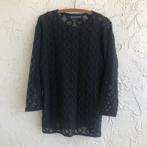 Sag Harbor Macrame Crochet Cotton Top Womens Size - Picture 1 of 4